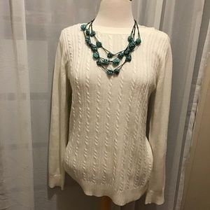 🔴Cream Knit Sweater Banana Republic EUC
